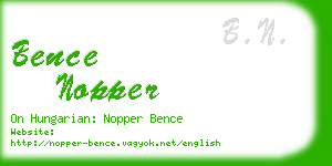 bence nopper business card